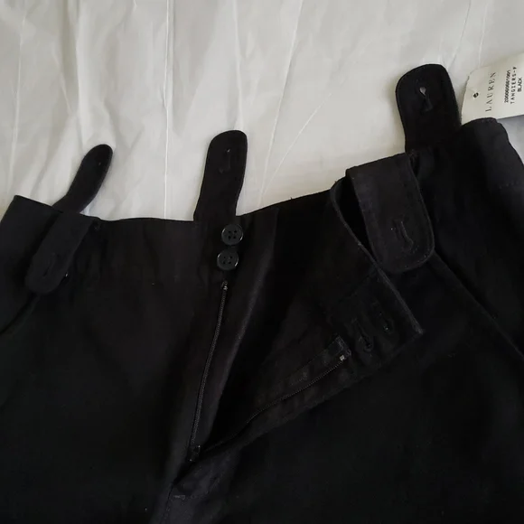 Lauren Ralph Lauren NEW 6-pocket Women's Shorts Linen Cotton NWT BLACK - Picture 14 of 14